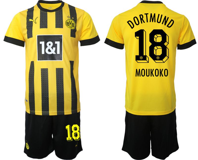 Men 2022-2023 Club Borussia Dortmund home yellow #18 Soccer Jersey->borussia dortmund jersey->Soccer Club Jersey